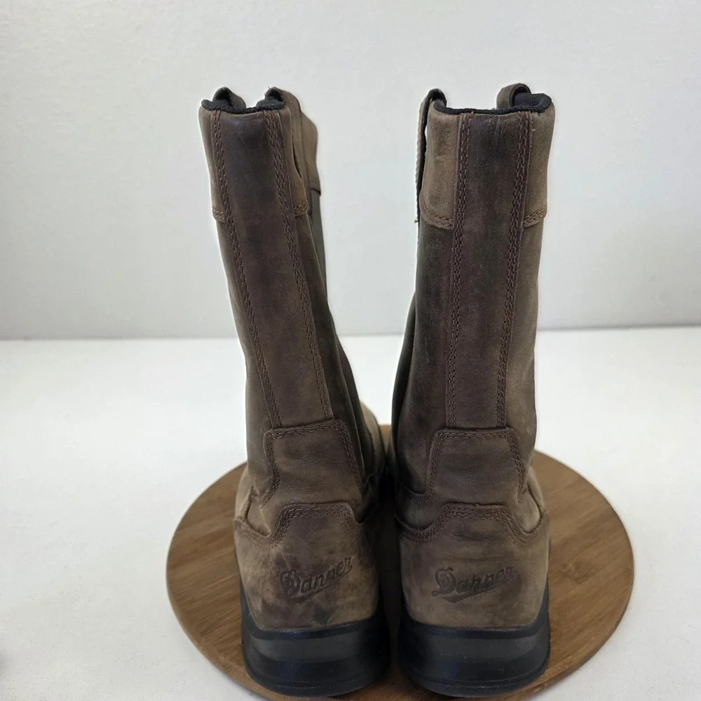 Danner Crafter Wellington Boots Mens Size 11 EE Brown Leather Pull On Work 12453 - Picture 7 of 15